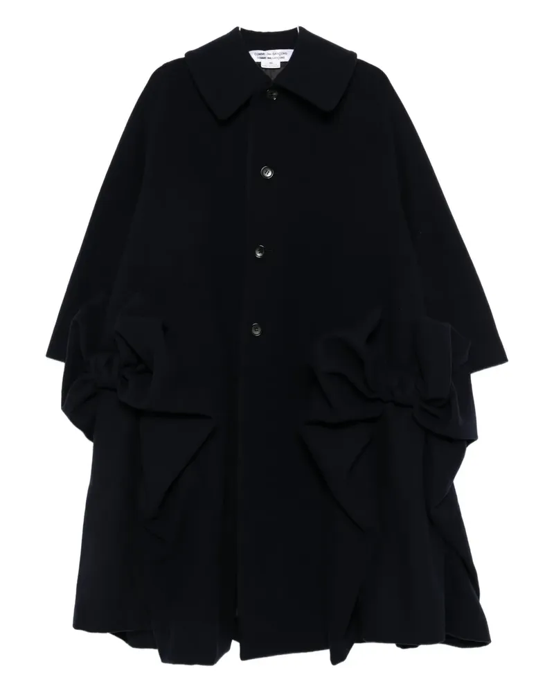 Comme des Garçons bow-embellished coat - Blau Blau