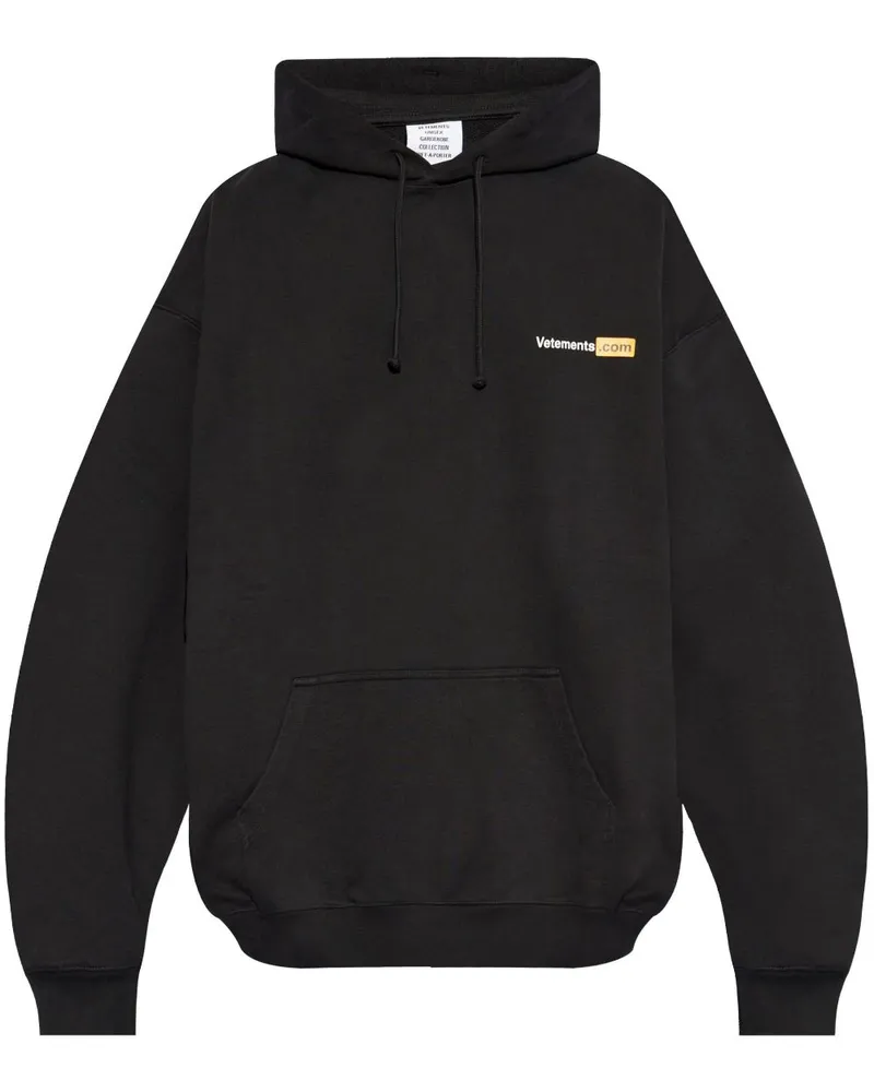 VETEMENTS Hoodie mit Logo-Print Schwarz