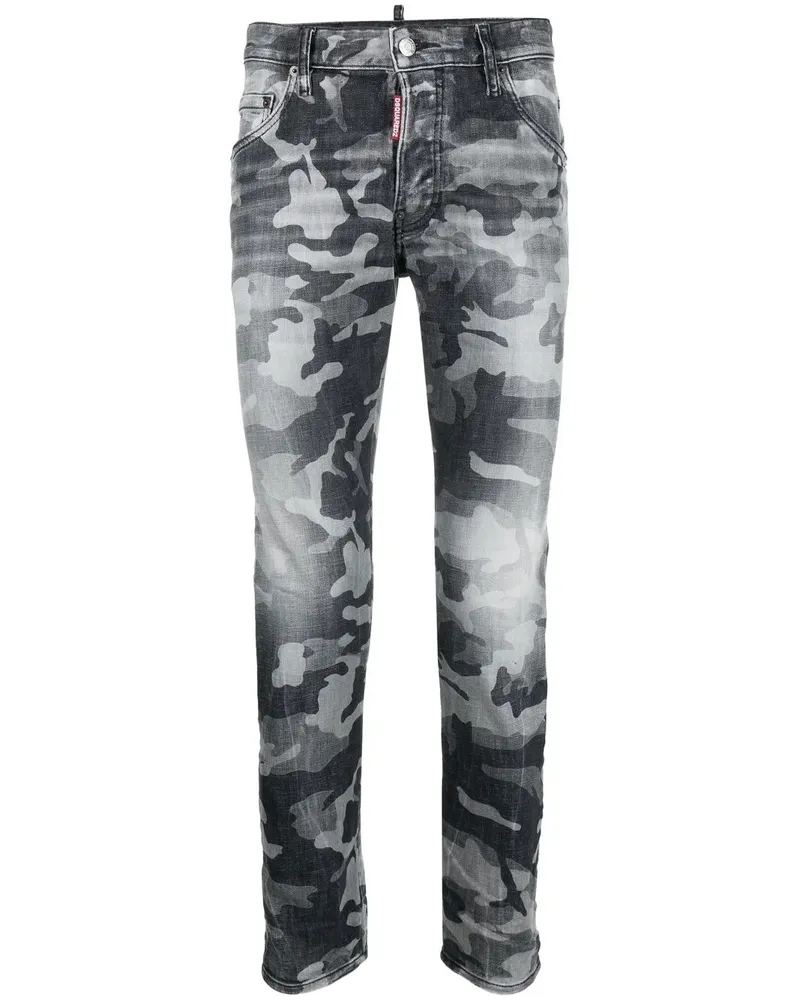 Dsquared2 Jeans mit Camouflage-Print - Grau Grau