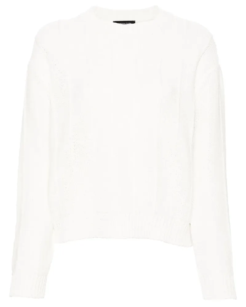 Fabiana Filippi Gerippter Strickpullover - Weiß Weiß