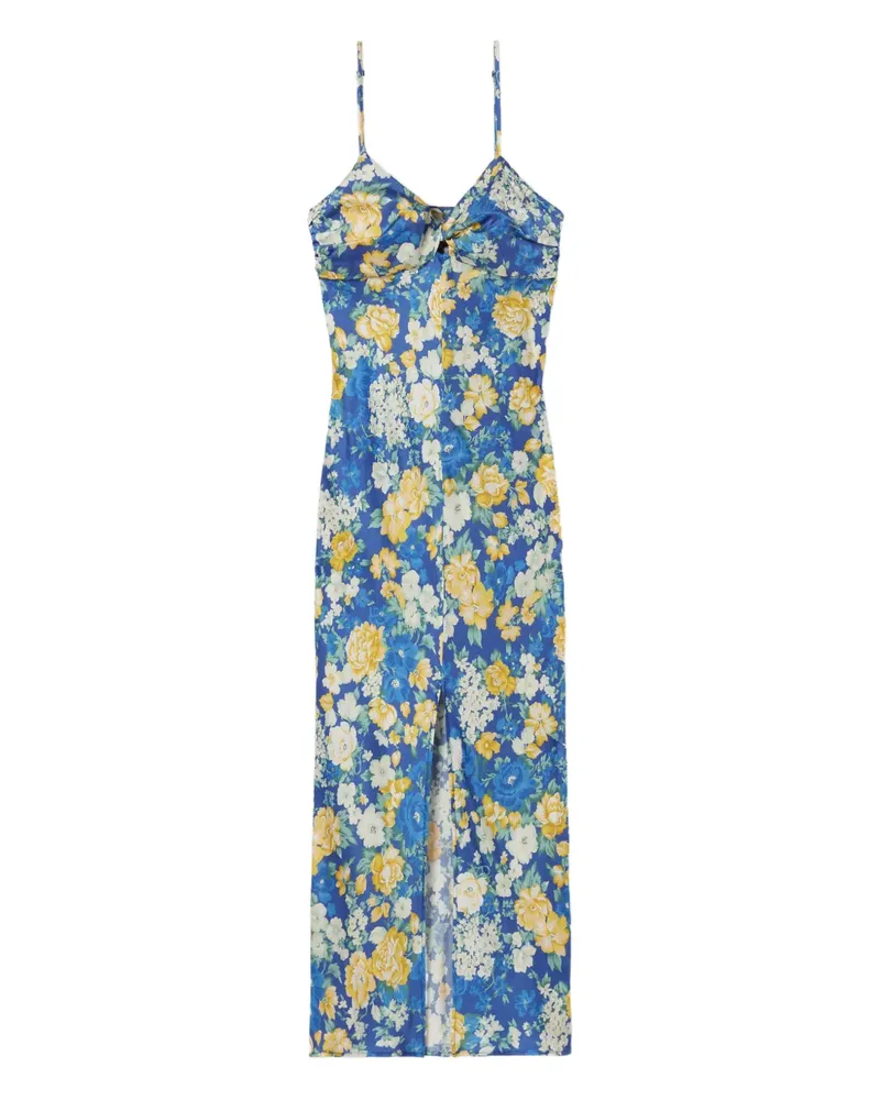 Claudie Pierlot Kleid mit Blumen-Print - Blau Blau