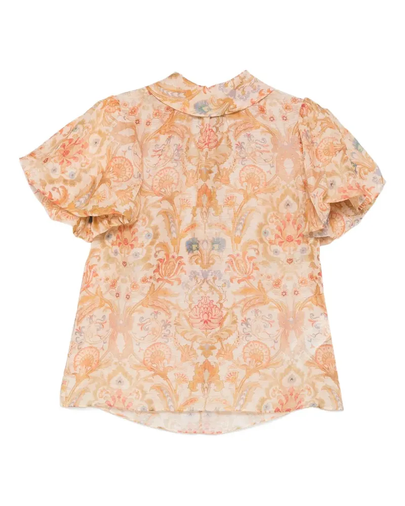 Zimmermann Valiant Bluse mit Blumenprint - Nude Nude