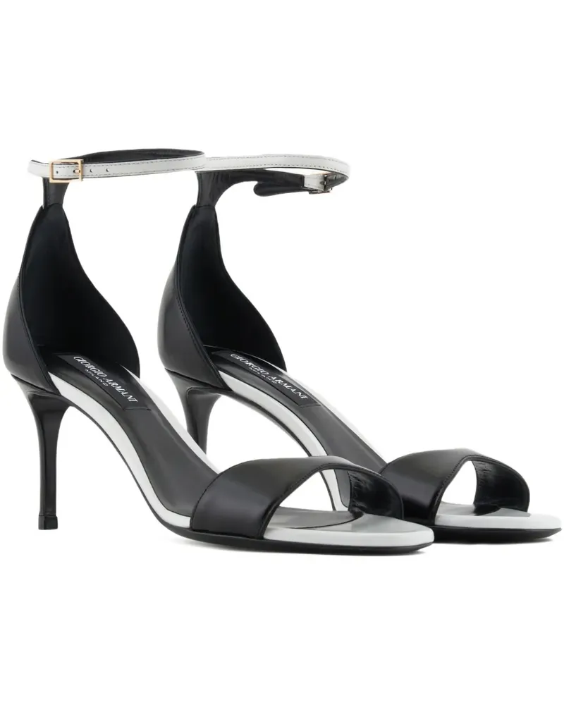 Giorgio Armani Zweifarbige Sandalen 70mm - Schwarz Schwarz