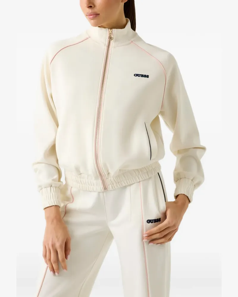 Guess Stehkragen-Pullover mit Reißverschluss - Nude Nude