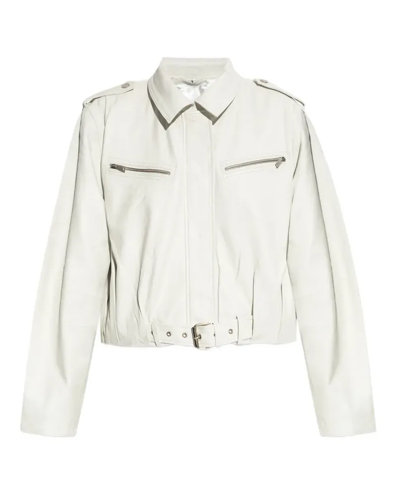 Gestuz belted epaulette jacket - Weiß Weiß