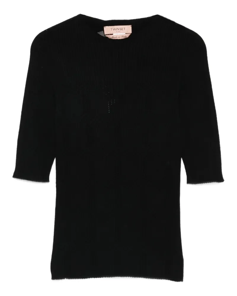 Twin-Set ribbed top - Schwarz Schwarz