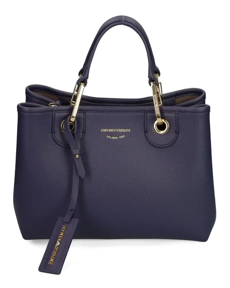 Emporio Armani Tote Bag mit doppeltem Henkel - Blau Blau