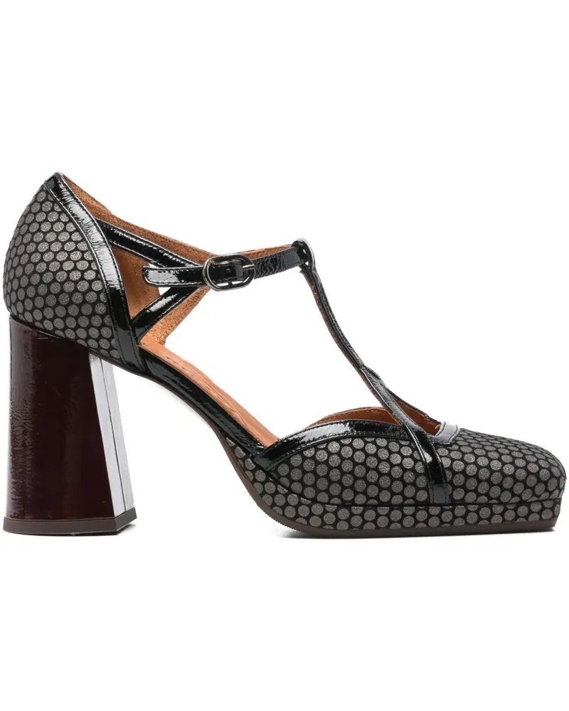 Chie Mihara 75mm T-strap block-heel pumps - Grau Grau