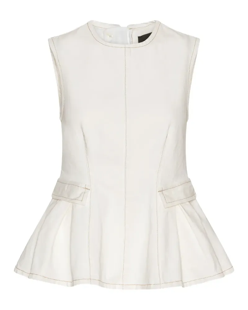 ROTATE Birger Christensen Bluse mit Schößchen - Nude Nude