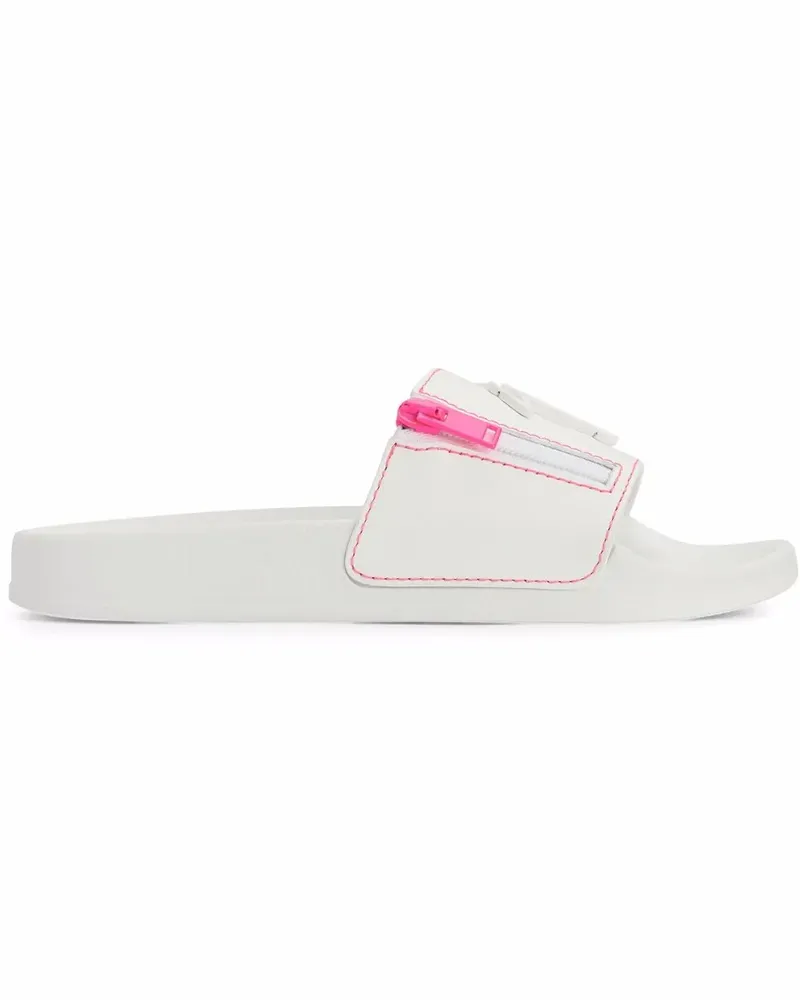 Giuseppe Zanotti Brett Pantoletten - Weiß Weiß