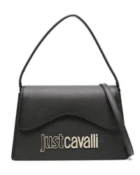 Just Cavalli Handtasche mit Logo-Schild Schwarz