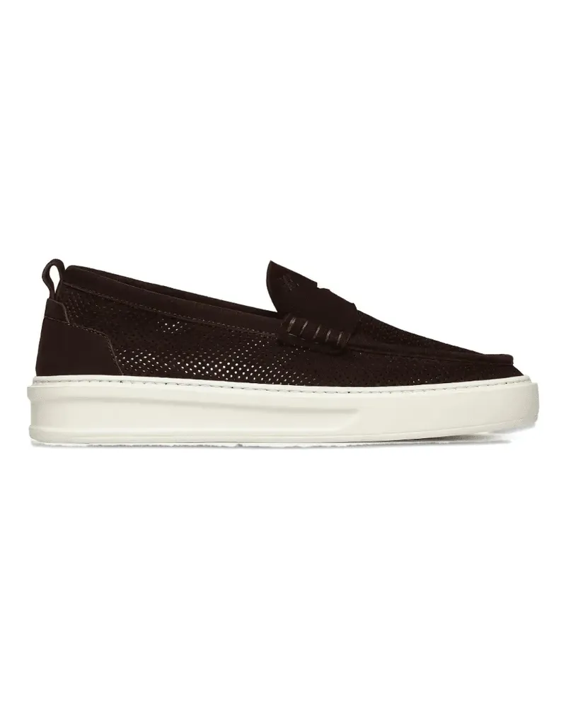 Fabi Portofino perforated-detail loafers - Braun Braun