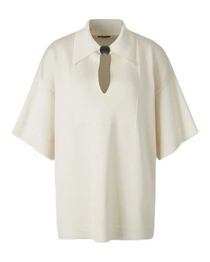 Jil Sander polo-collar top - Nude Nude
