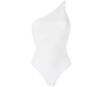 Asymmetrischer Badeanzug - Weiß
