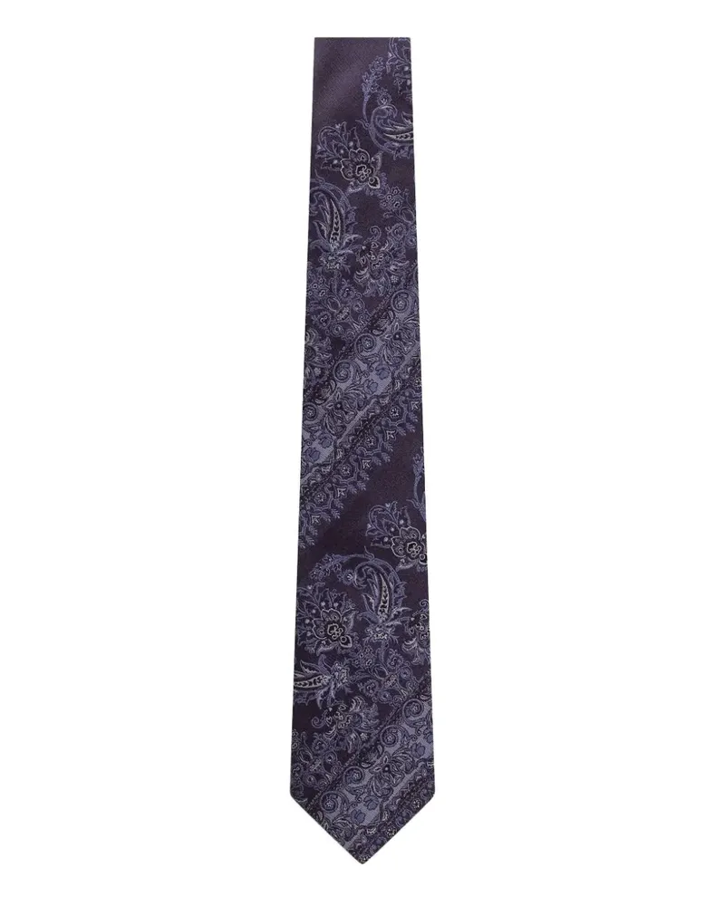 Etro paisley-patterned tie - Violett Violett