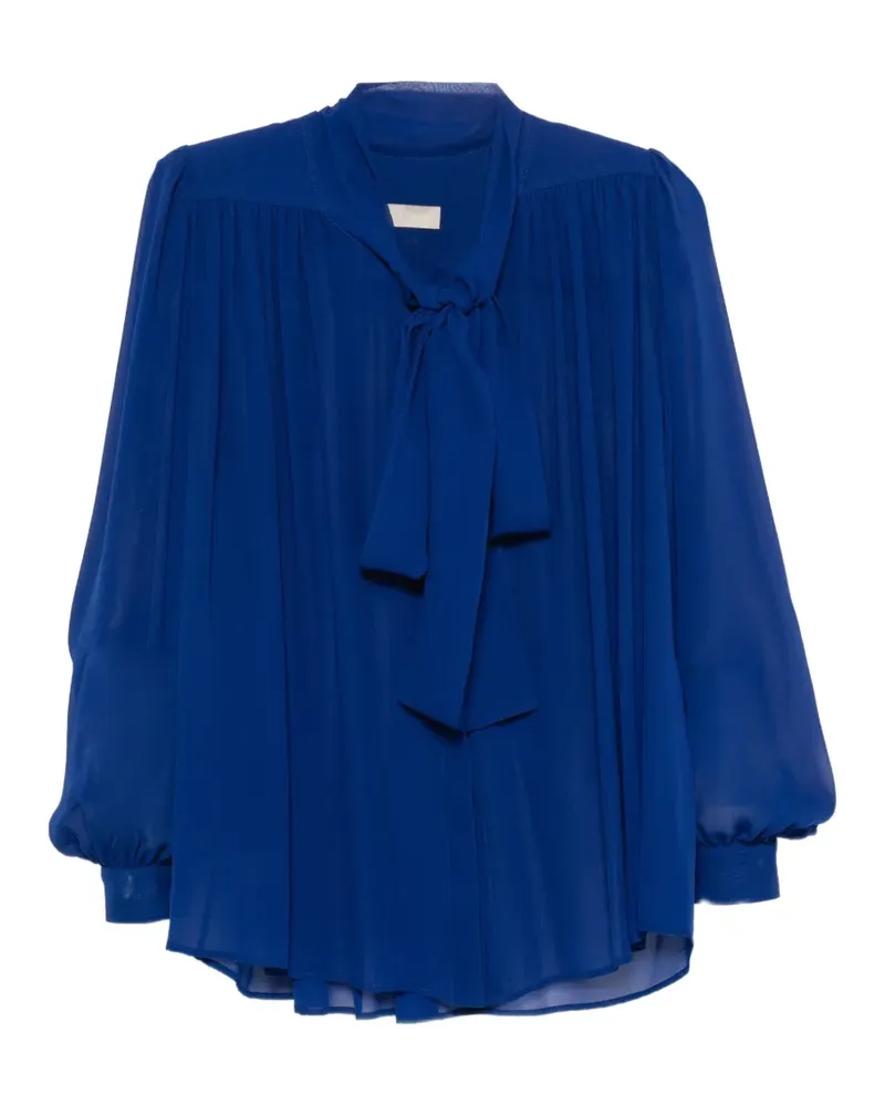 Elie Saab Klassische Schluppenbluse - Blau Blau