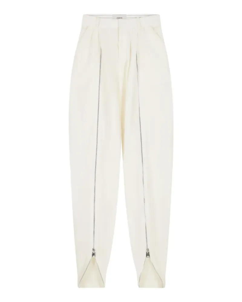 COPERNI sarouel-inspired zipped trousers - Nude Nude