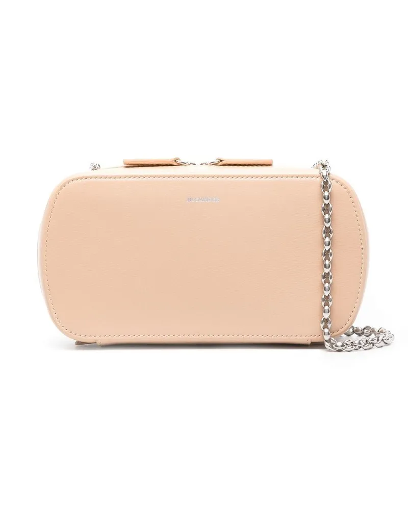 Jil Sander Schultertasche mit Logo-Print - Rosa Rosa