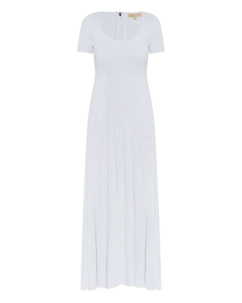 Michael Kors Geripptes Midikleid - Weiß Weiß