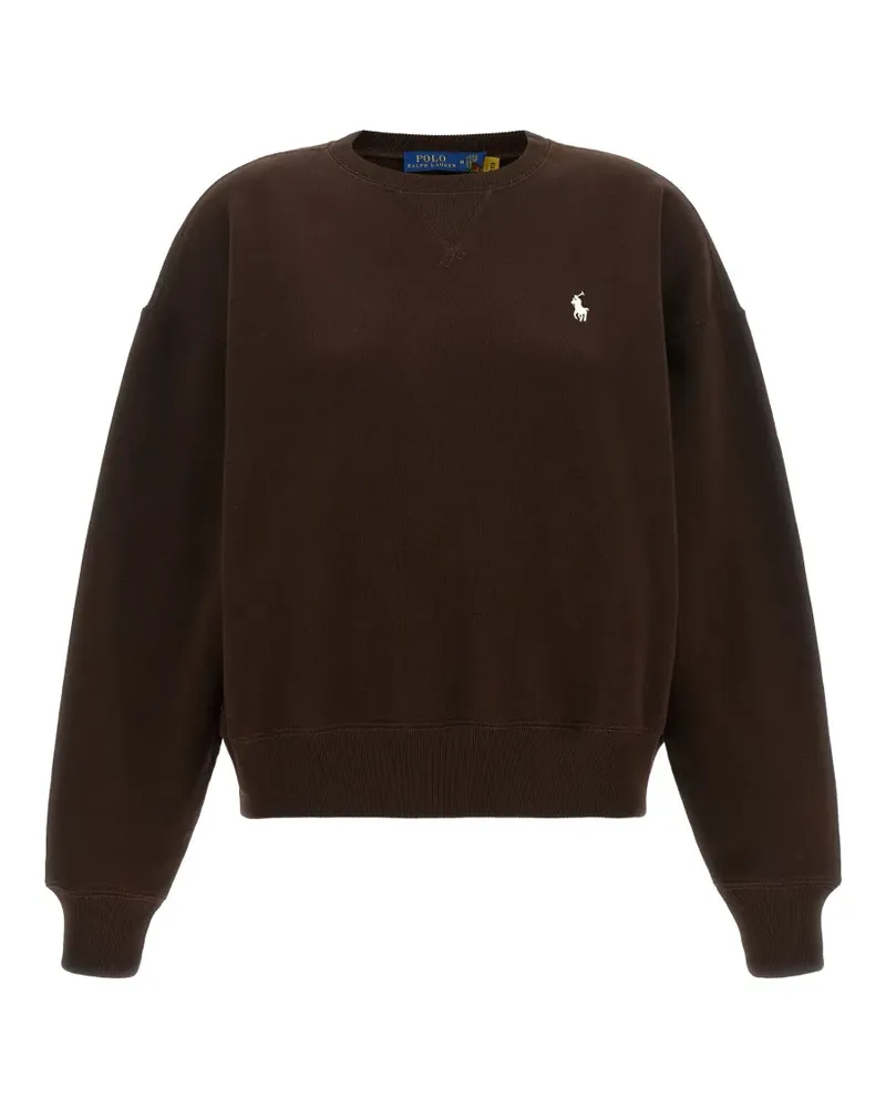 Ralph Lauren Fleecepullover mit rundem Ausschnitt - Braun Braun