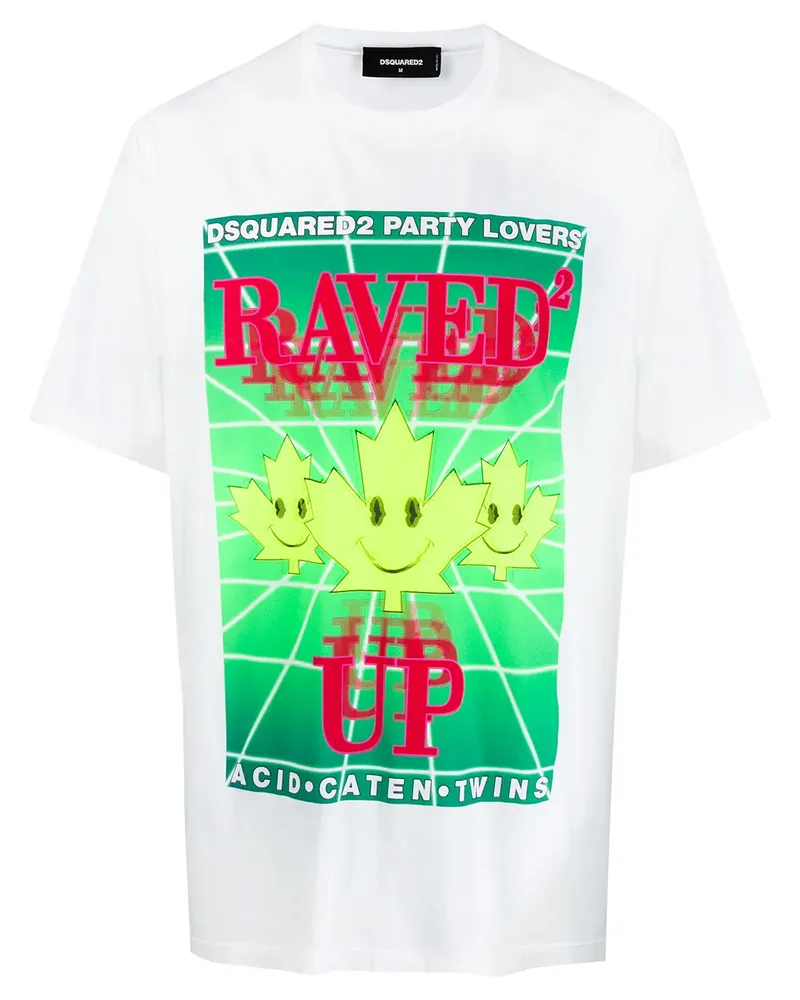 Dsquared2 T-Shirt mit grafischem Print - Weiß Weiß