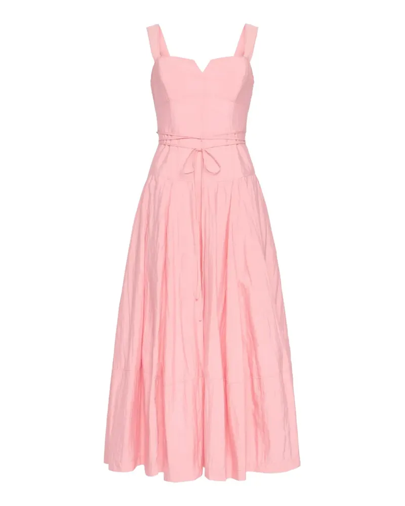Cinq à Sept Jerome sweetheart-neck tie midi dress - Rosa Rosa
