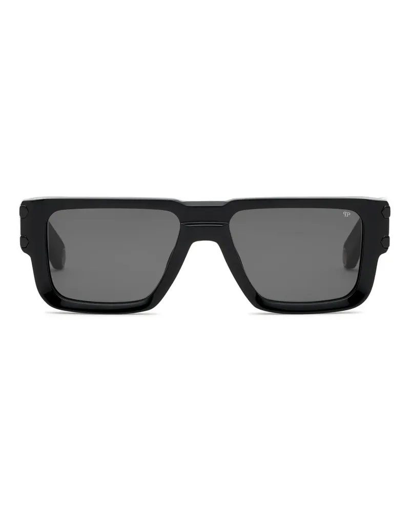 Philipp Plein Plein Eagle rectangular-frame sunglasses - Schwarz Schwarz
