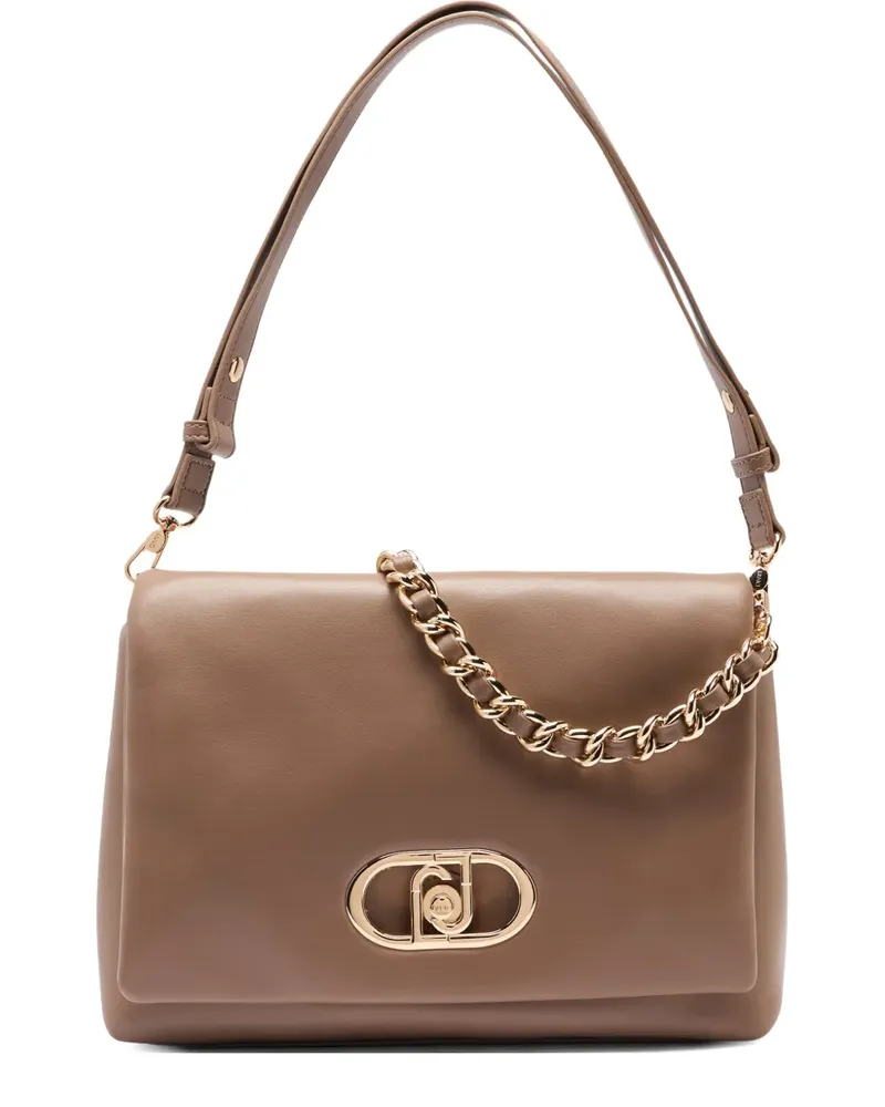 Liu Jo LaPuffy large braided chain cross body bag - Nude Nude