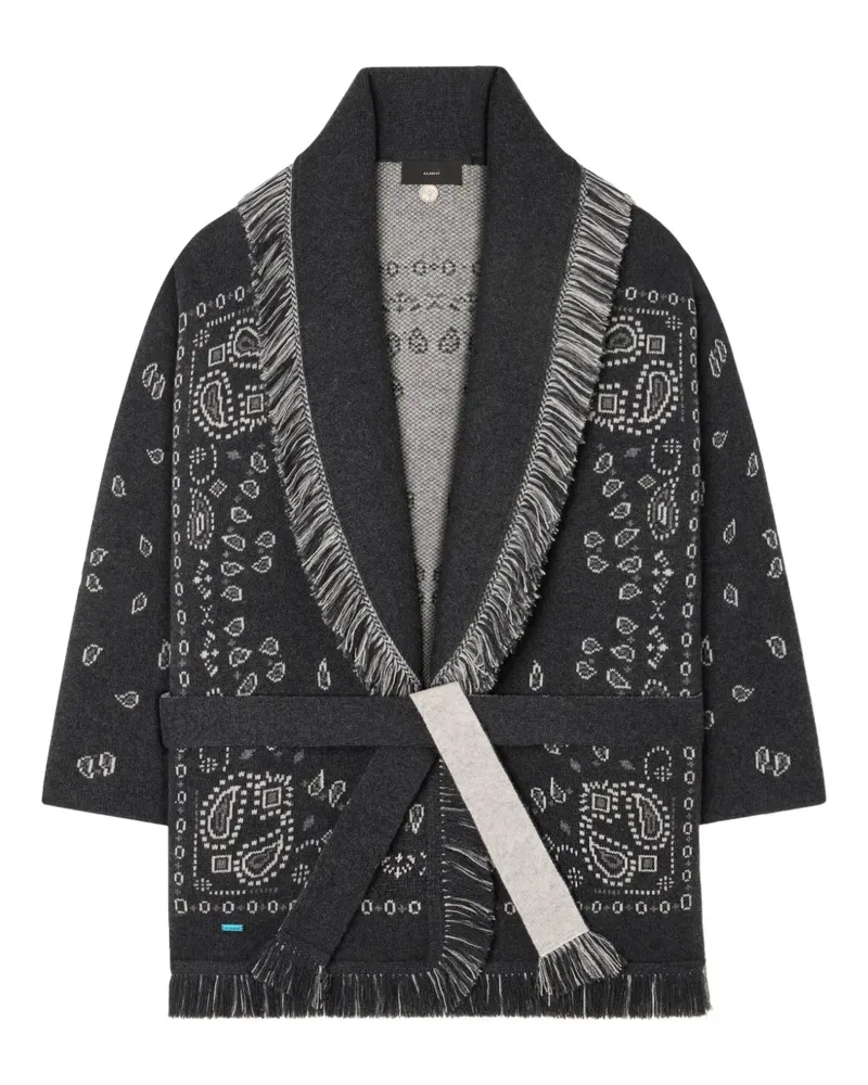 Alanui Cardigan mit Bandana-Jacquardmuster - Grau Grau
