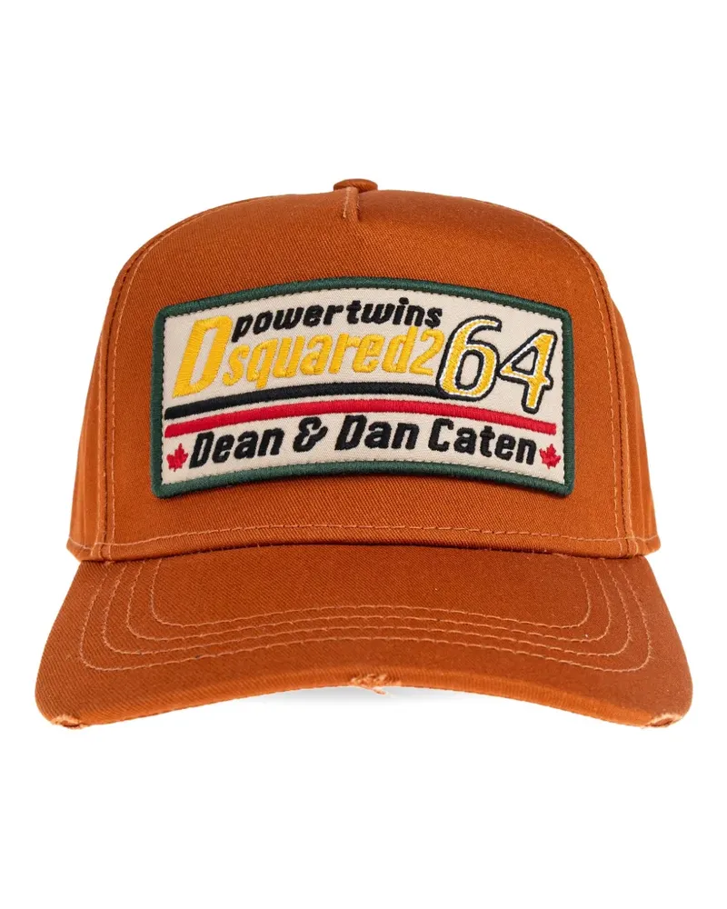 Dsquared2 logo-patch baseball cap - Orange Orange