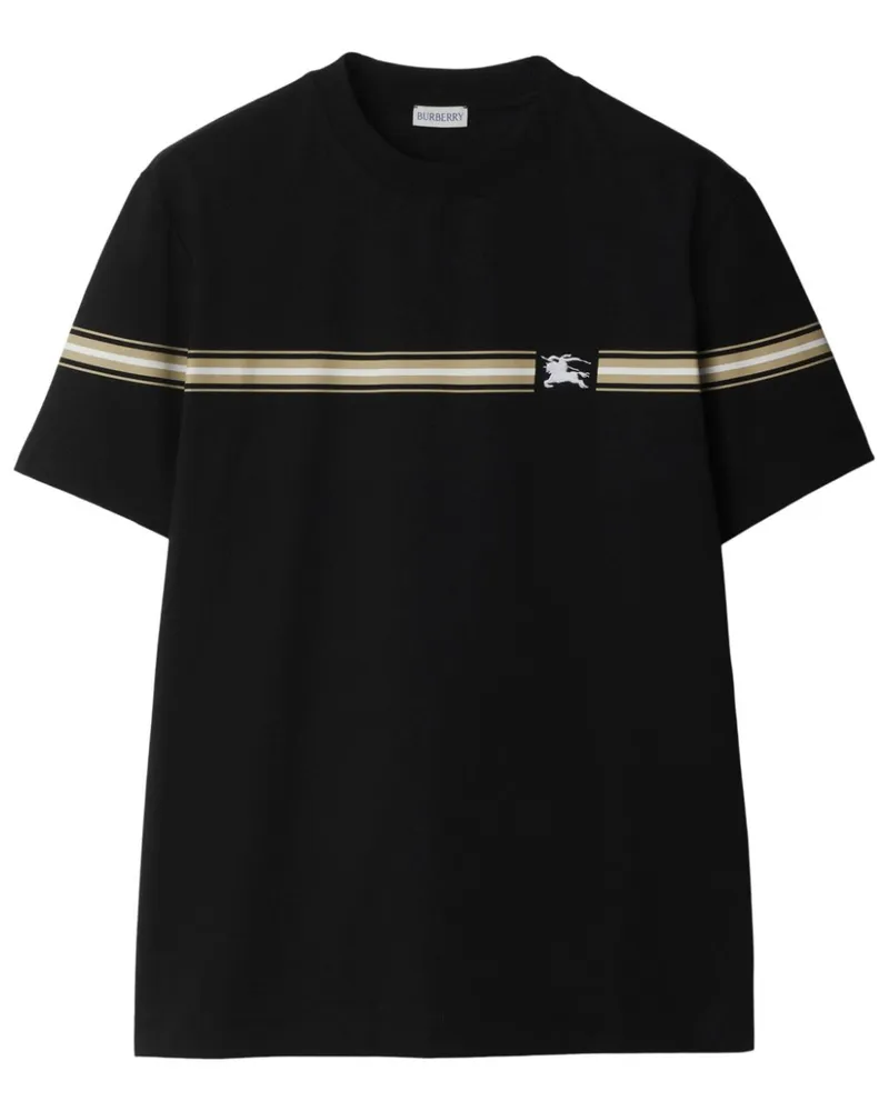 Burberry T-Shirt mit Streifendetail - Schwarz Schwarz