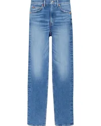 RE/DONE Ausgeblichene Straight-Leg-Jeans Blau