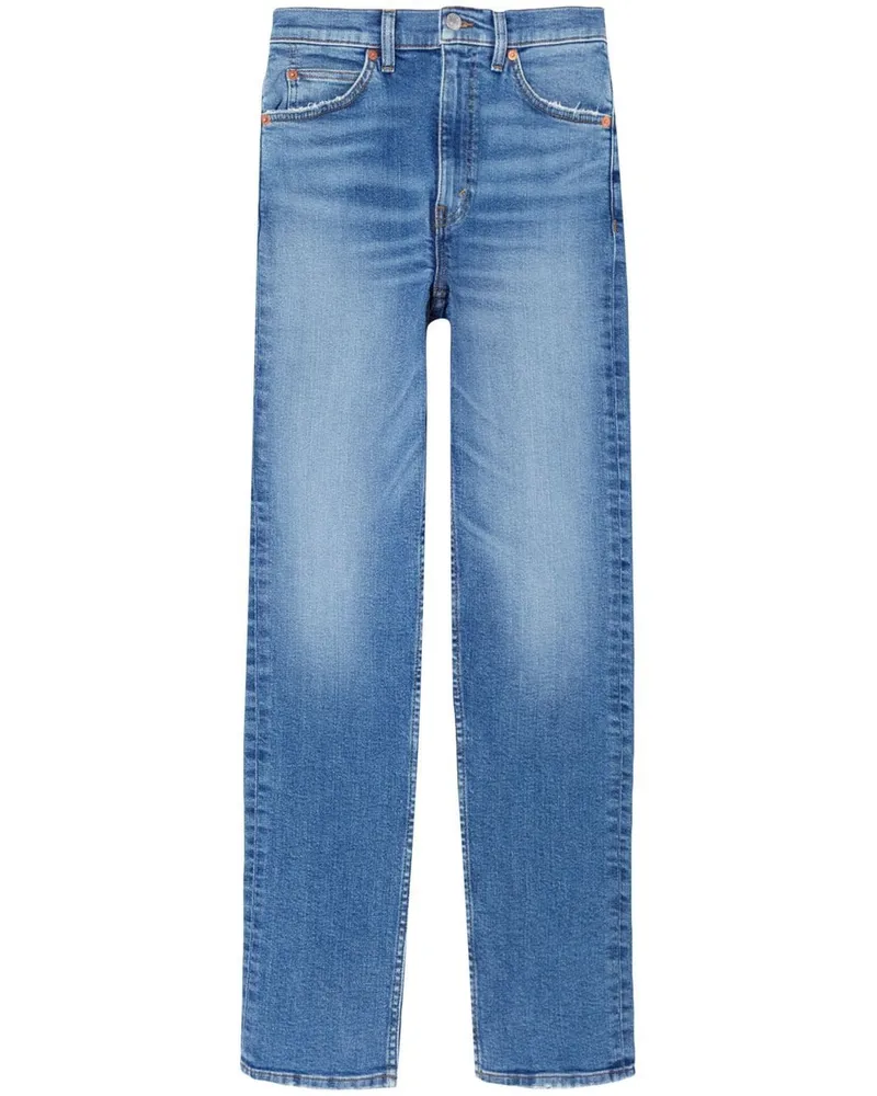 RE/DONE Ausgeblichene Straight-Leg-Jeans - Blau Blau