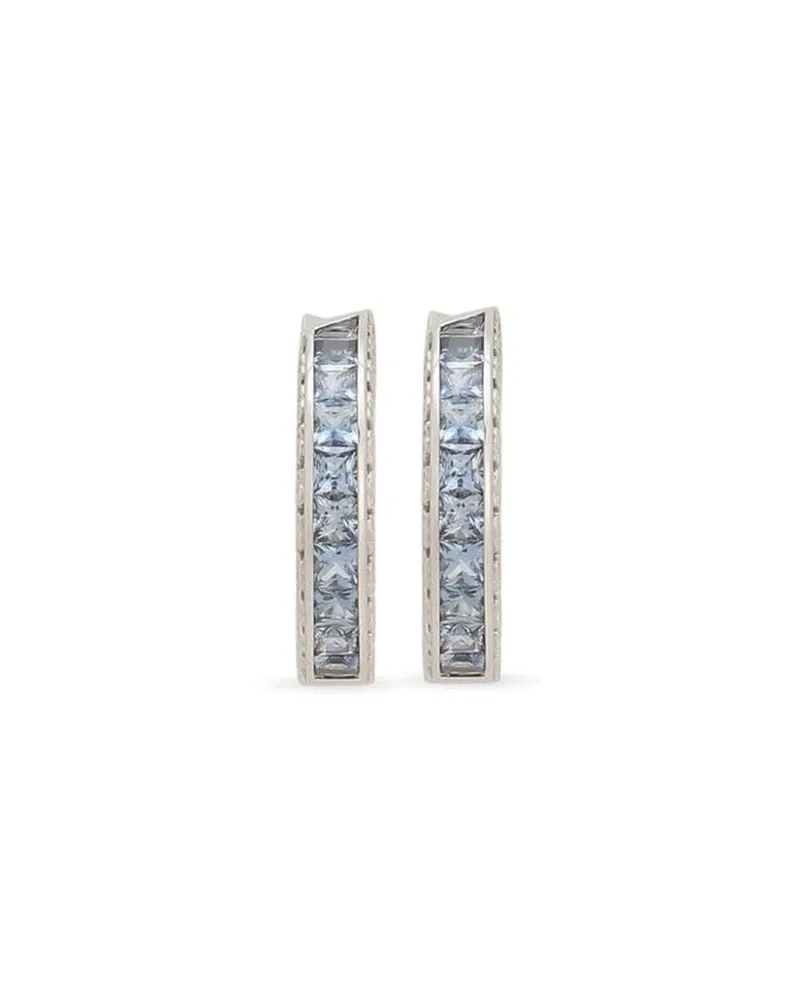 Dolce & Gabbana 18kt Anna Weißgoldohrringe mit Saphiren Weiß