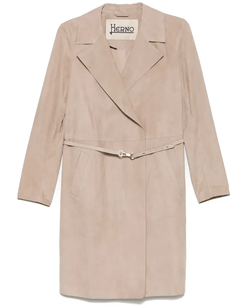 Herno Mantel aus Wildleder - Nude Nude
