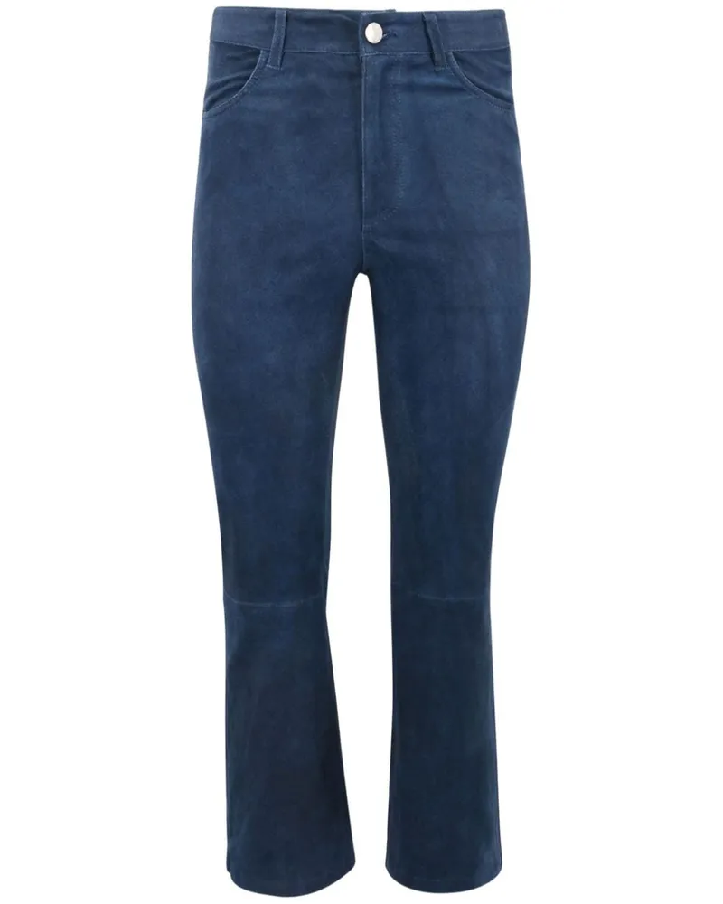 SPRWMN Halbhohe Bootcut-Jeans Blau