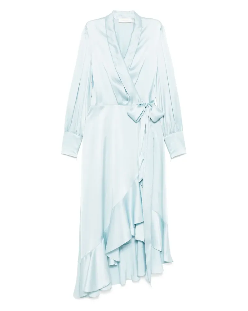 Zimmermann Midikleid aus Seide - Blau Blau