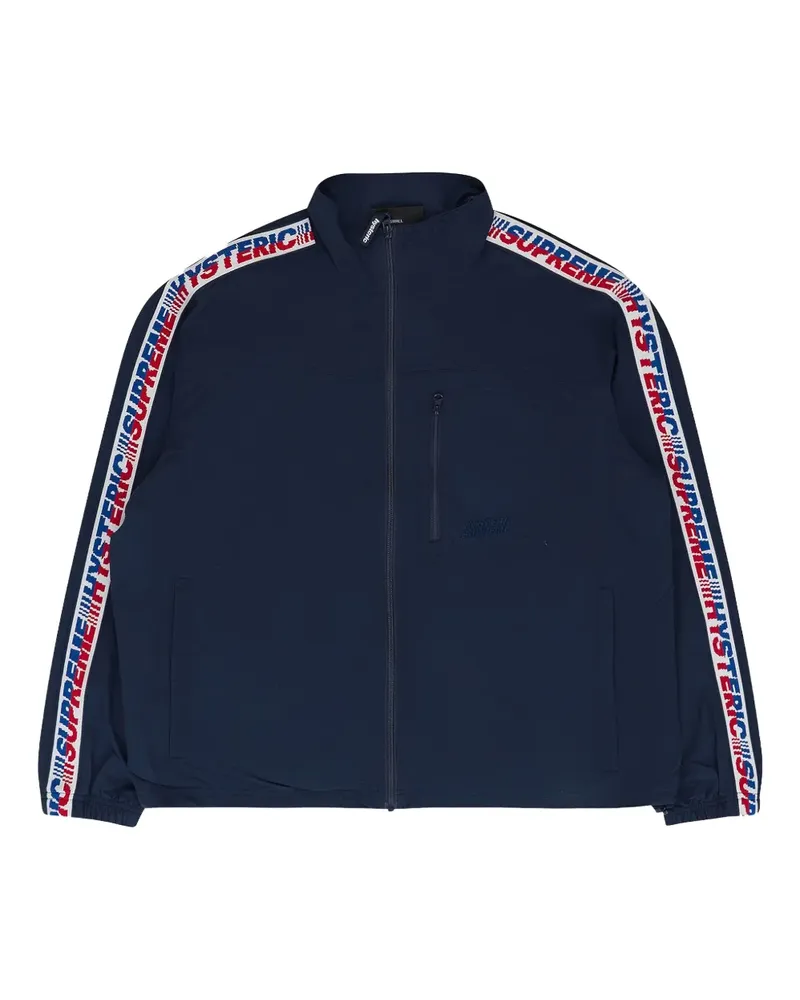 Supreme Being x Hysteric Glamour logo-tape track jacket - Blau Blau