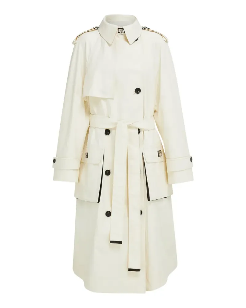 Ferragamo Beschichteter Trenchcoat aus Leinen - Nude Nude
