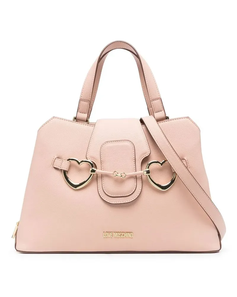 Moschino Handtasche mit Schnalle - Nude Nude