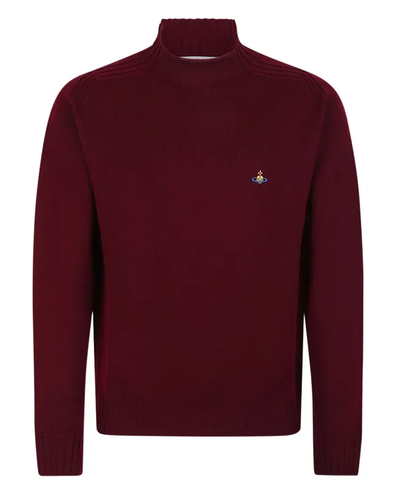 Vivienne Westwood Gerippter Pullover mit Logo - Rot Rot