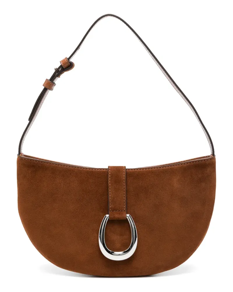 STAUD Harlow Schultertasche mit Hufeisenschnalle - Braun Braun