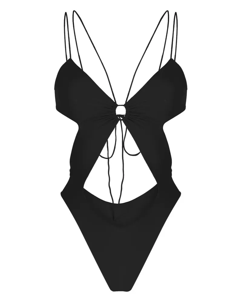 Amazuìn Badeanzug mit Cut-Outs - Schwarz Schwarz
