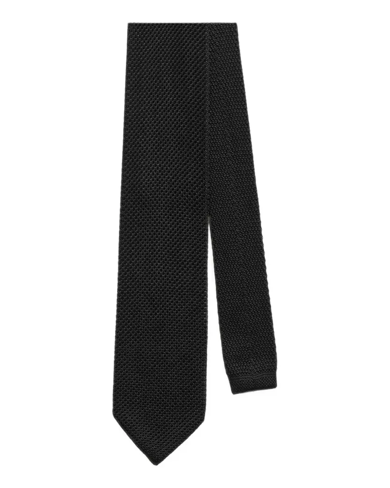 Gant Gestrickte Seidenkrawatte - Schwarz Schwarz