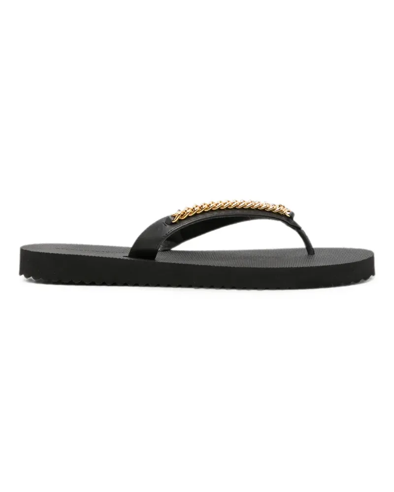 Stella McCartney Falabella Flip-Flops mit Kette - Schwarz Schwarz