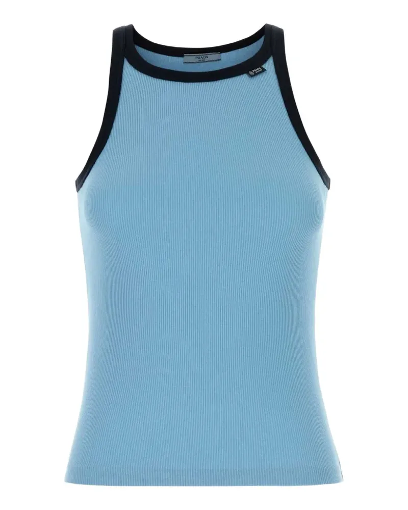 Prada ribbed knit tank top - Blau Blau