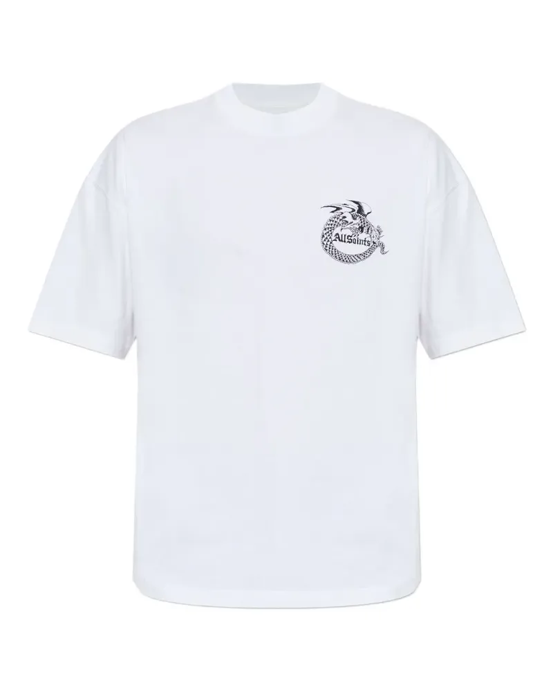 AllSaints T-Shirt mit grafischem Print - Weiß Weiß
