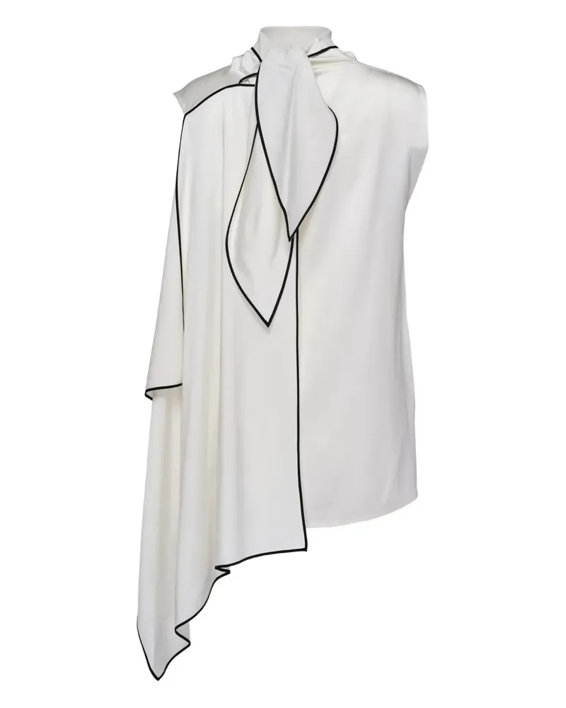 Stella McCartney asymmetric high-neck blouse - Weiß Weiß