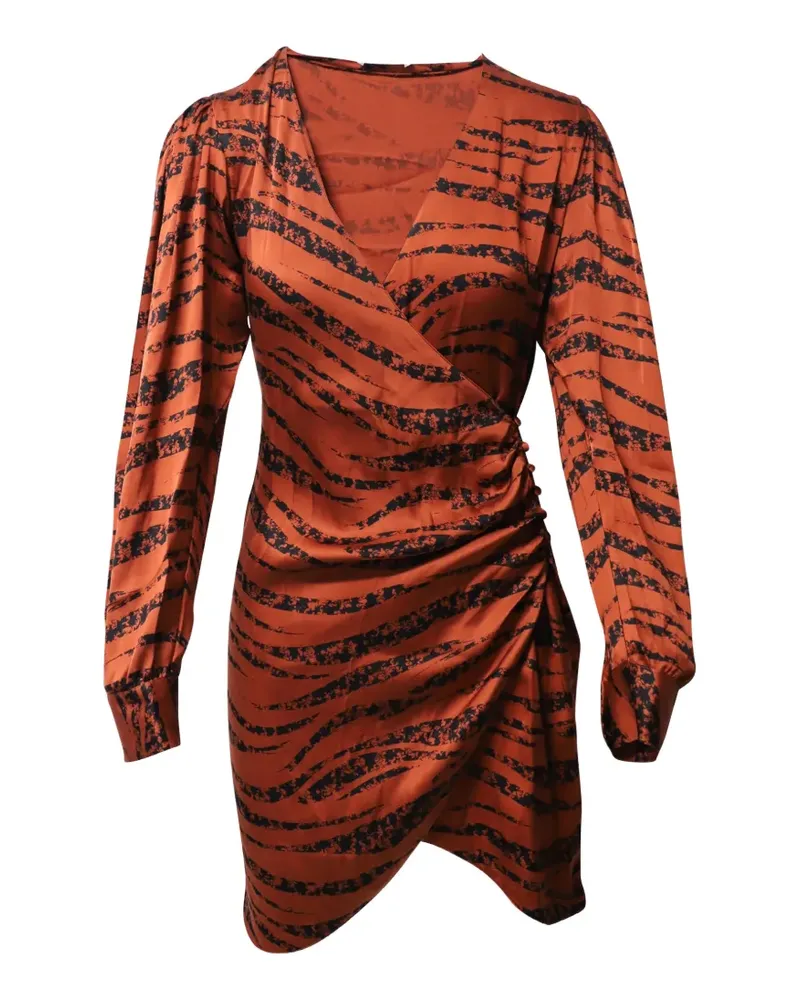 Anine Bing tiger-print mini dress - Orange Orange