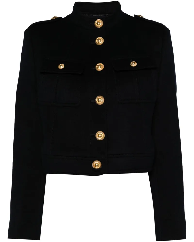 Tom Ford Cropped-Jacke im Military-Look - Blau Blau
